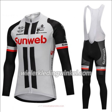 Set Fietsshirt Lange Mouw + Lange Koersbroek 2018 Team Sunweb N001